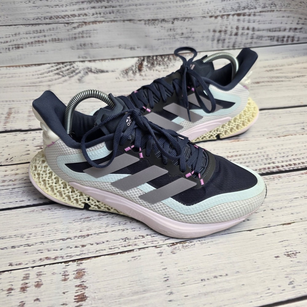 ADIDAS 4DFWD‎ PULSE 2 Women's Running Shoes Size 8.5 Navy Purple Metallic GY8412